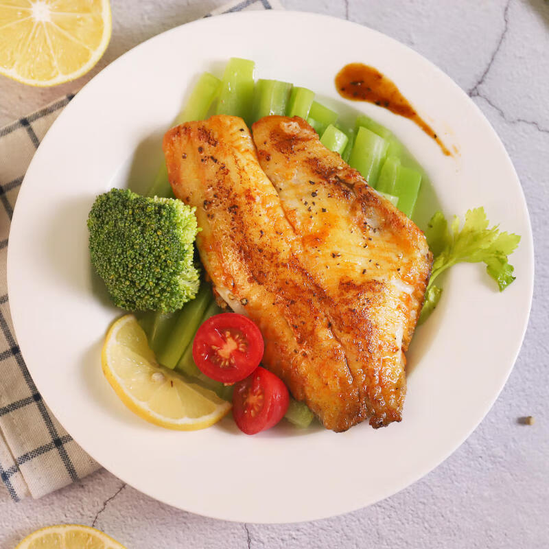 勤富 海南新奥尔良味鲷鱼排500g/4-6片 去皮去刺罗非鱼片轻食健身 