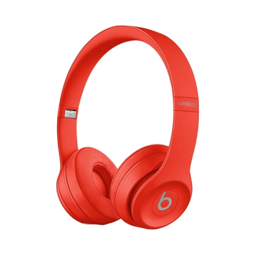 Beats solo3 Wireless头戴式耳机无线蓝牙降噪游戏运动耳机防水汗 中国红 套餐一全新简装(无包装)