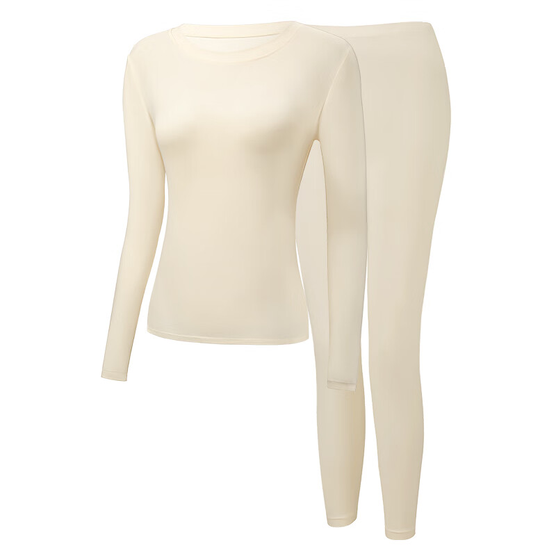 润微【10A抑菌保暖肌底衣套装】秋冬保暖美肤衣女士打底秋衣秋裤套装 肤色 XL （适合120-135斤）