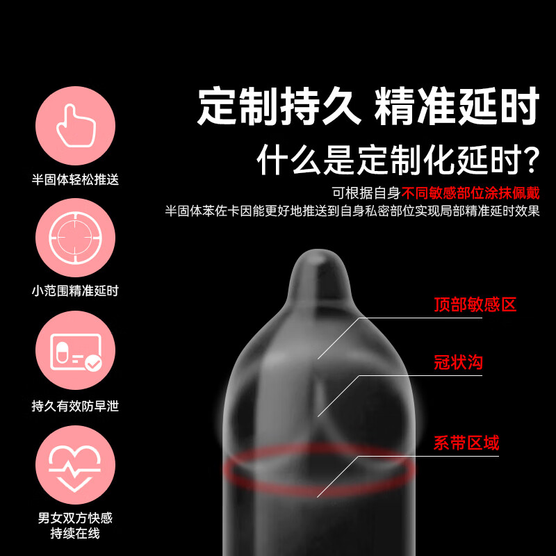 赤尾延时避孕套男专用国产持久防早泄敏感套超薄含苯佐卡因 持久7只+黑金至薄10只共17只