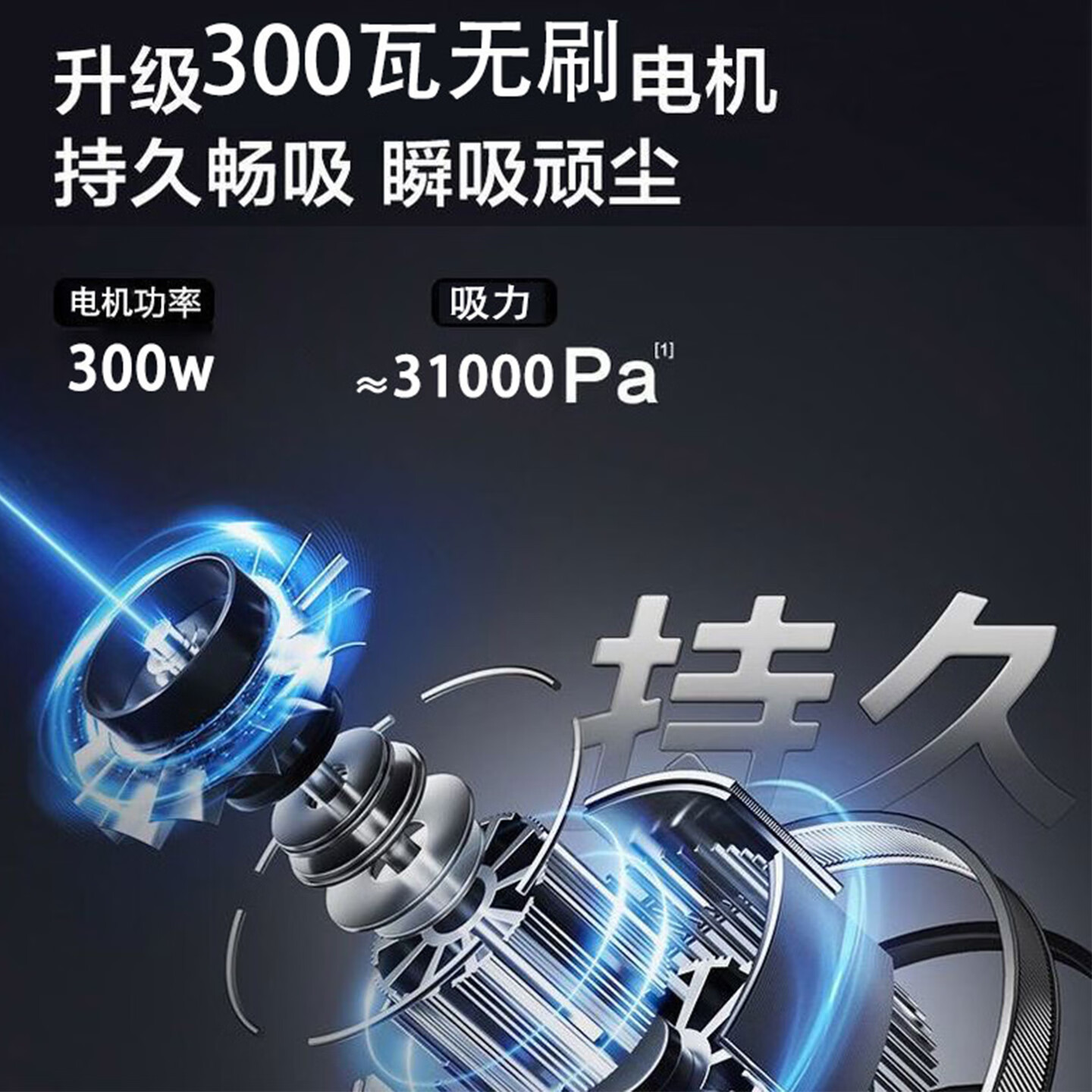 Toohello无线吸尘器车载手持家用吸拖一体静音大吸力大功率吸地毯砂石狗毛猫毛轻巧便携吸尘器 蓝色无刷吸尘器【无电池】