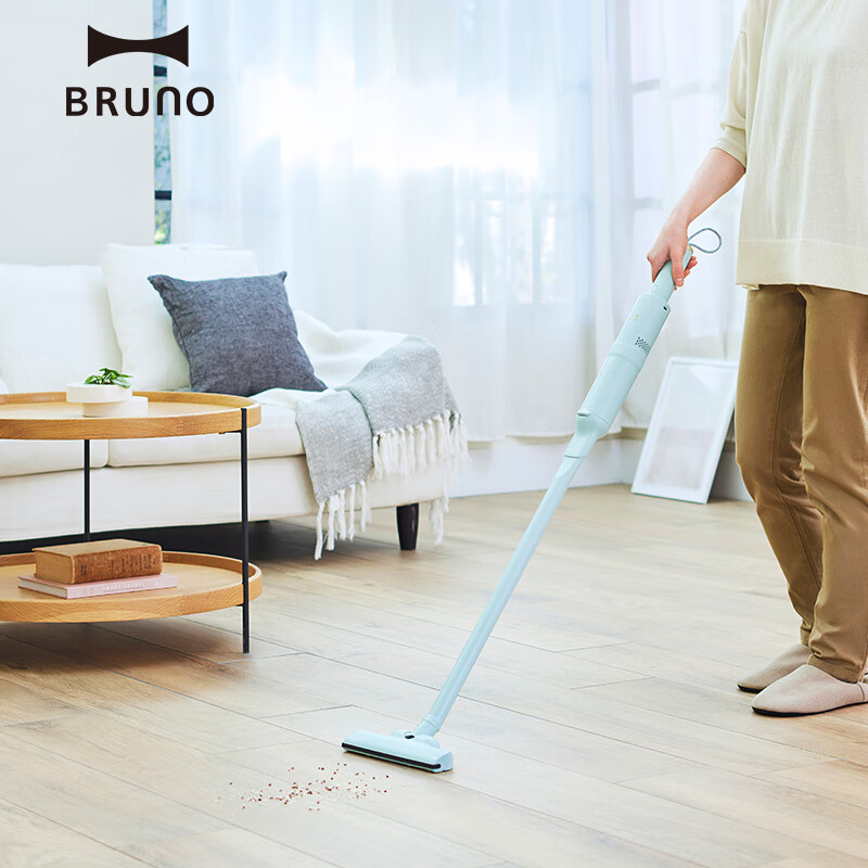 BRUNO日本进口吸尘器家用无线大吸力静音电器车载清洁除尘宠物吸毛神器清洁棒小家电 蓝色