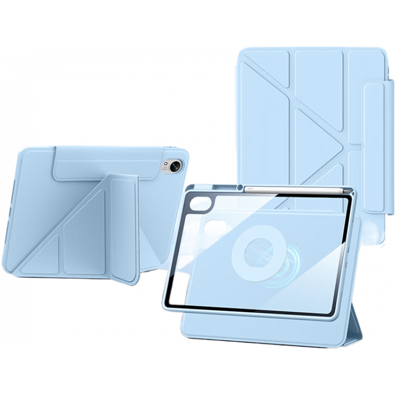 摩斯維（msvii）2025新款適用matepad115s平板保護殼air12英寸柔光版保護套pro132磁吸拆分11全包帶筆槽防彎皮套 白冰藍磁吸拆分720°橫豎支撐防彎抗摔 華為MatePad_11.5_S_2025款(11