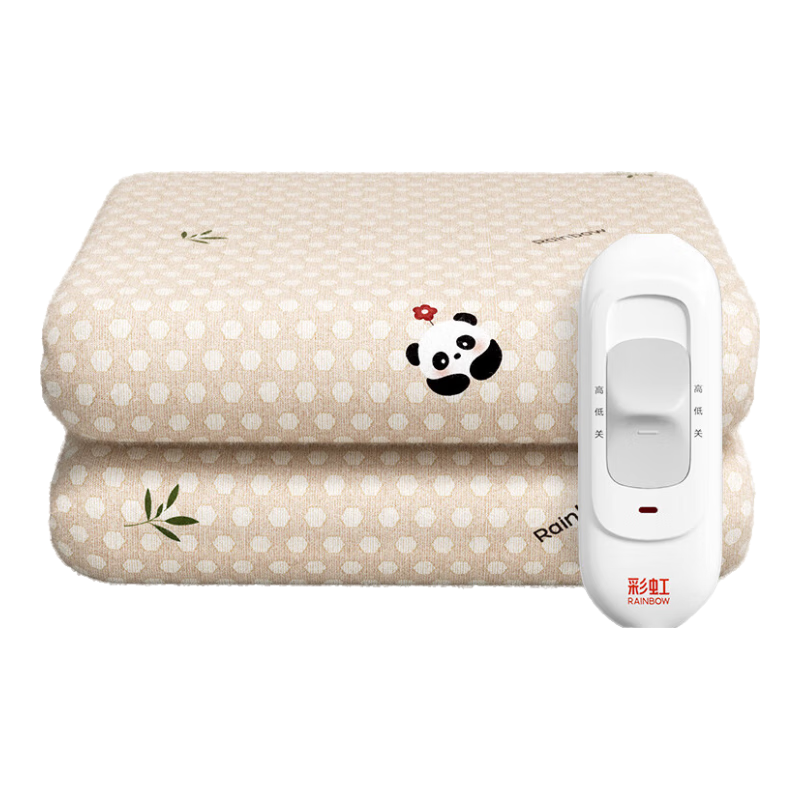 彩虹電熱毯?jiǎn)坞p人寬1.5/0.7米宿舍電褥子電熱墊家用高溫自動(dòng)斷電暖毯 排潮烘被1.5*1.2米