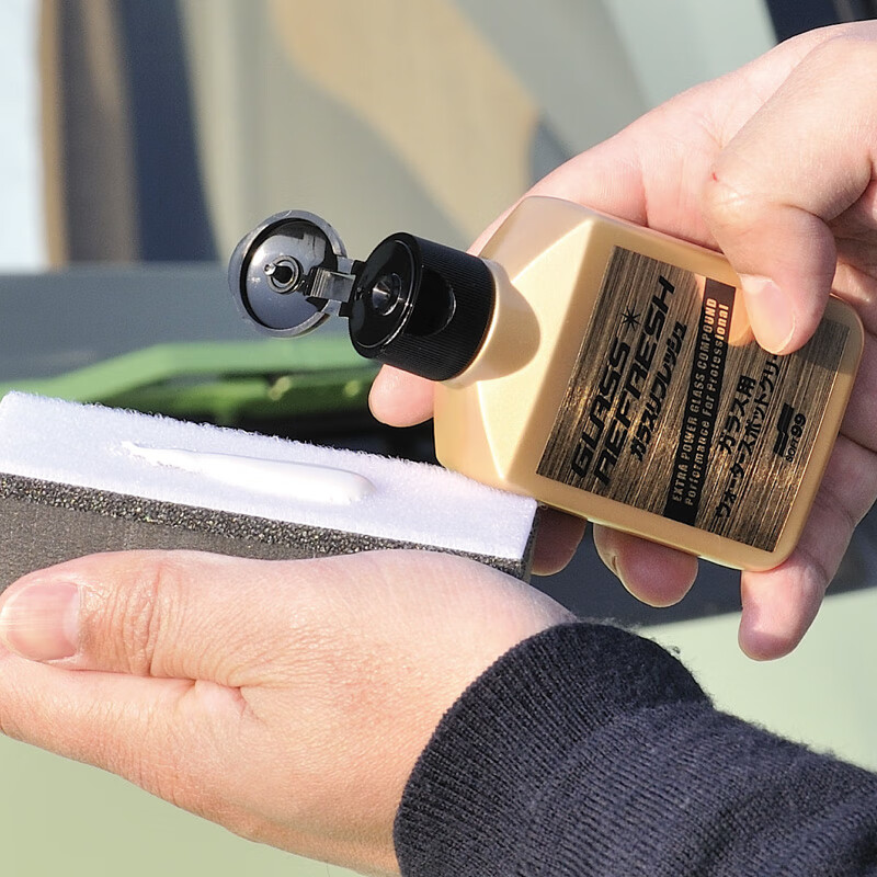 SOFT99油膜去除剂日本原装进口 油膜清洗剂清洁膏除雨敌防雨剂老化镀膜 三重清洁款 80ml 1瓶 (除水渍水垢)