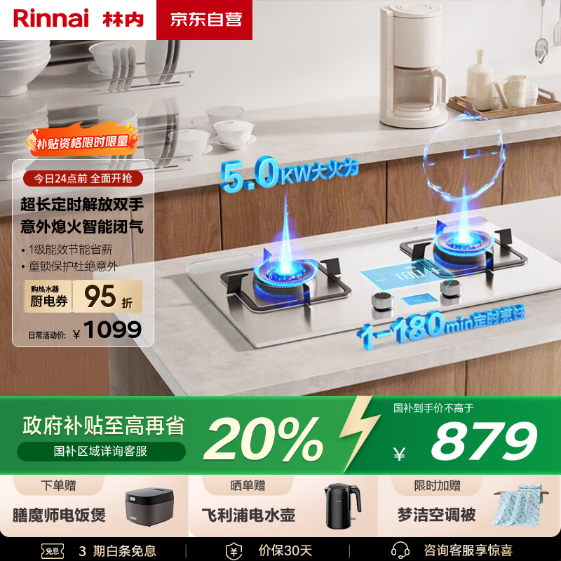 ڣRinnaiȼҵҲ20%Ƕʽ5KWͻܶʱ˫ JZT-2E08MTȻ