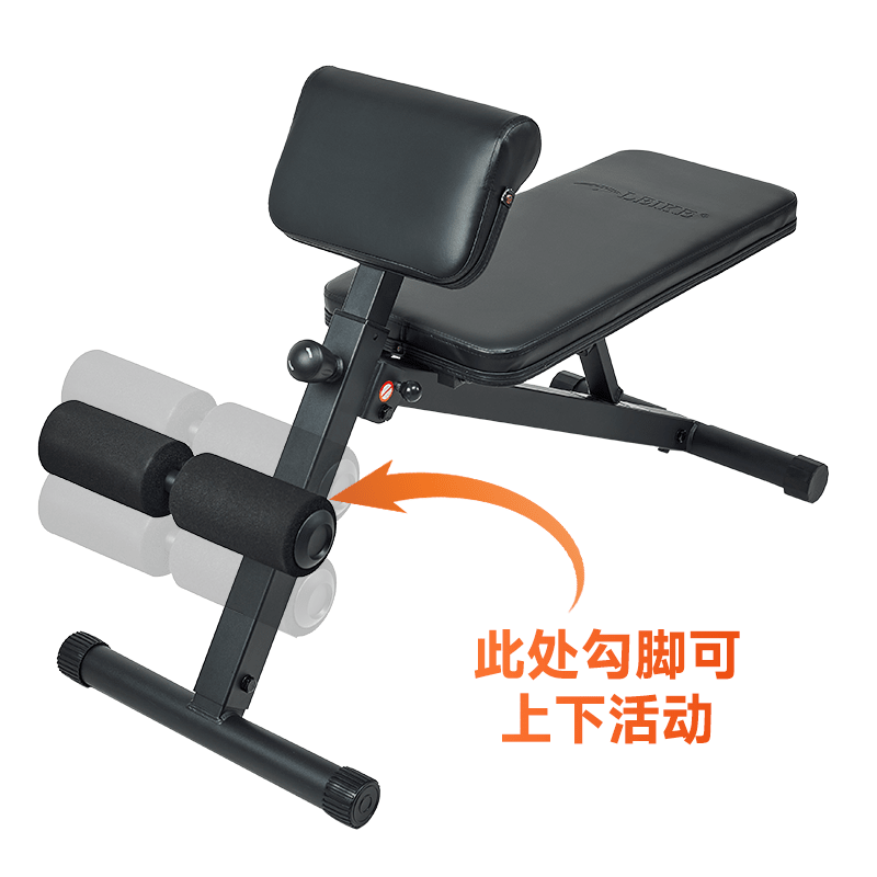 雷克牧師凳多功能羅馬椅山羊挺身器可折疊杠鈴健身椅子啞鈴凳臥推 黑色