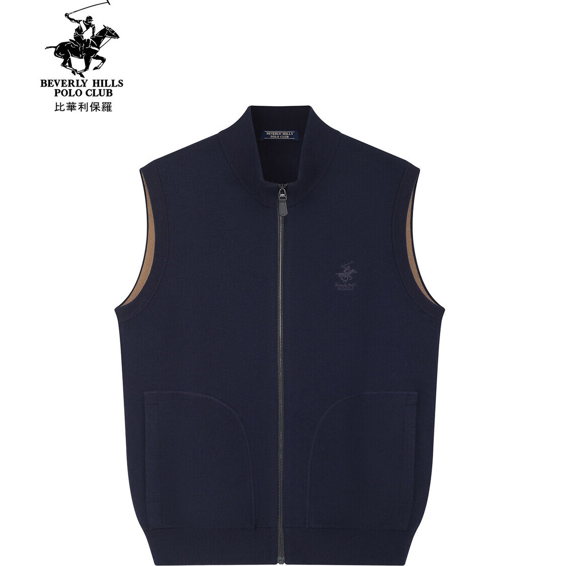 比华利保罗秋款毛衣外套休闲高端上衣 宝蓝 L