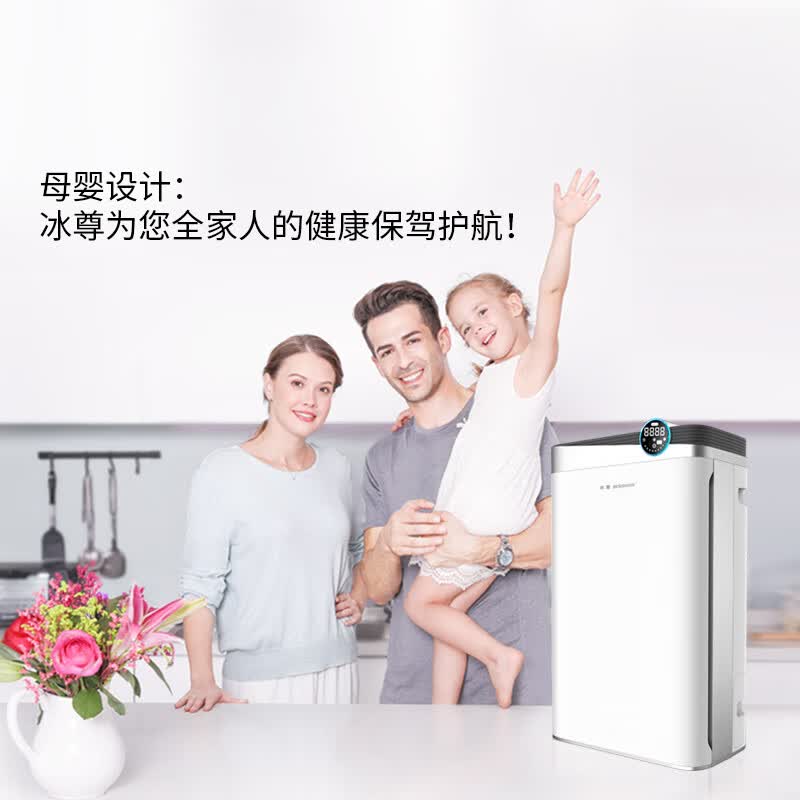 冰尊（BENSHION）空气净化器家用除甲醛UV紫外线除菌率99.99%加湿一体2300万负离子童锁宠物吸毛除粉尘静音P6 机器标配