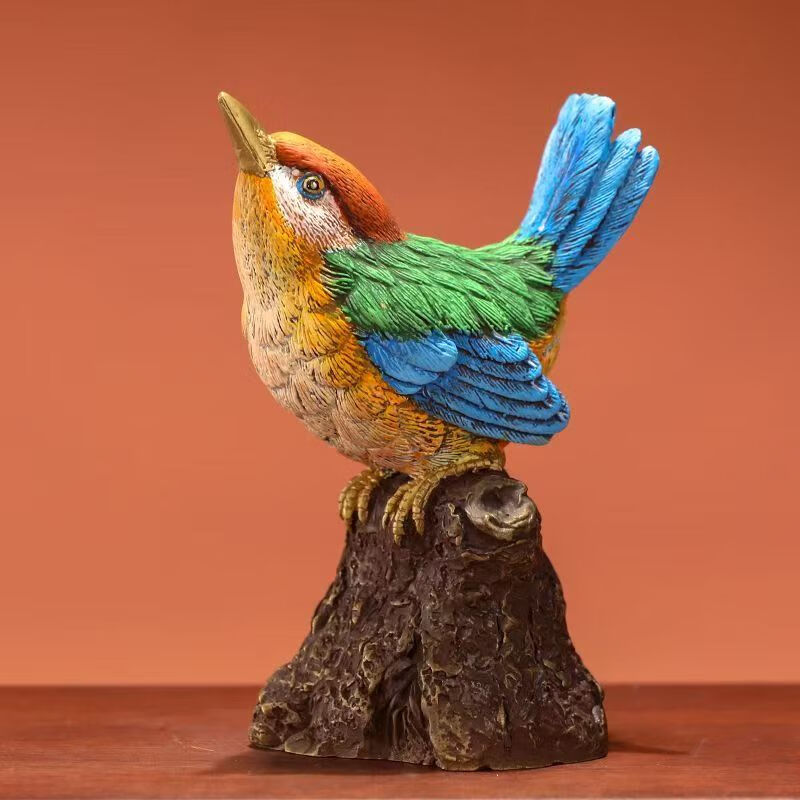 箐铜记黄铜喜鹊摆件喜上眉梢家居客厅桌面装饰品乔迁开业送礼吉祥好物 喜鹊 新中式