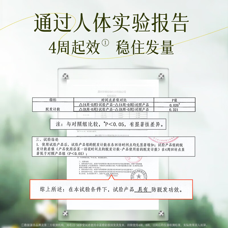卓蓝雅【持证防脱】生姜侧柏防脱固发控油去屑清洁头皮洗发水男女士通用 防脱固发洗发水250ml