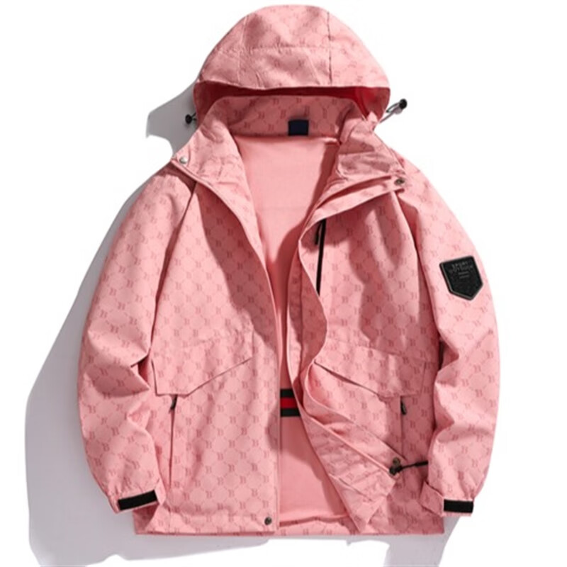 奥特莱春秋季新款韩版薄款户外防风雨情侣休闲外套上衣男tyburn 粉色