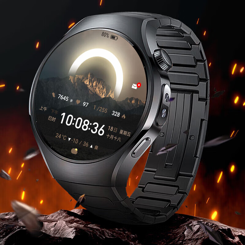 ��Ϊ��HUAWEI�����߶��콢��Ʒ����Ϊ�ֱ�Watch5�����˶�Ѫ������Ѫ��������ͨ������ͨ���¿���ʿŮ������Ʒ ������߶���46mm����+���ƺ�ɫ�ѽ������� 17020Ԫ��5��(��3404Ԫ/��)