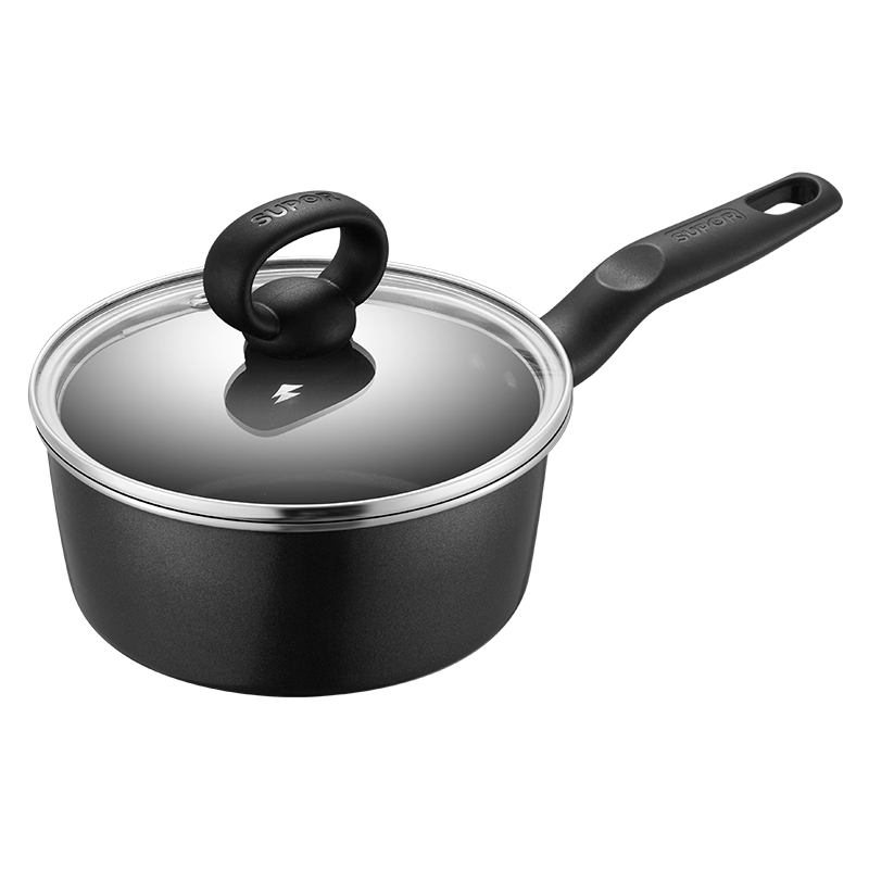 苏泊尔趣彩不粘小奶锅辅食锅泡面锅ET16AKP09- BK珠光黑16cm