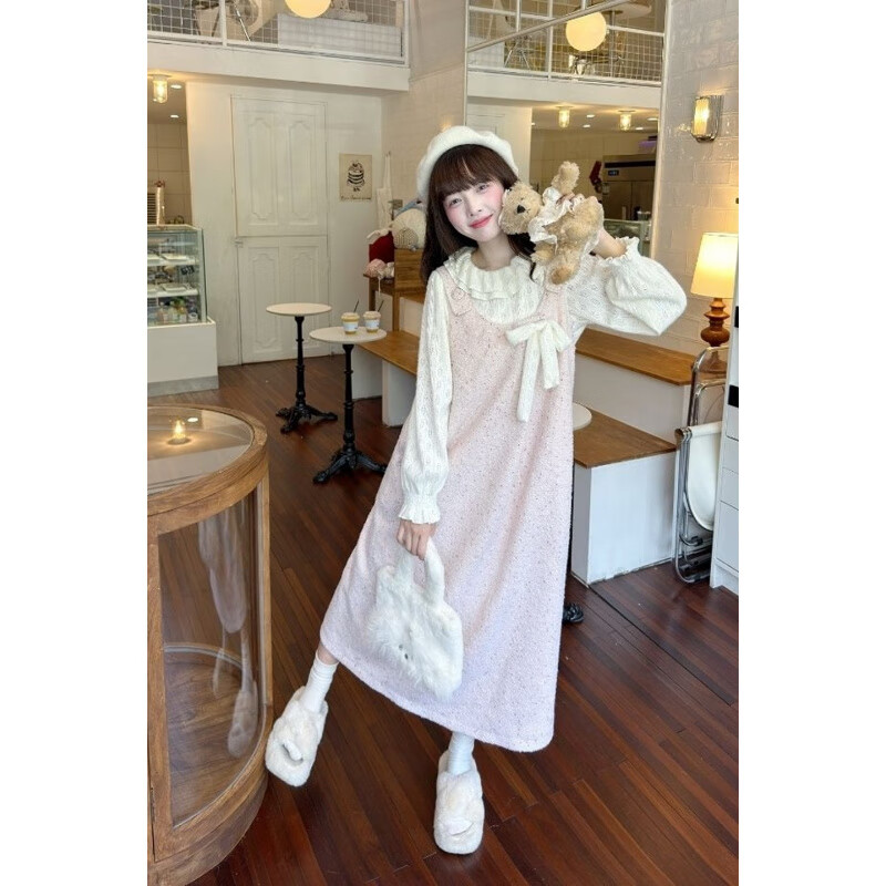 grosfairy�ﶬ������ŮѧԺ�����ݺ����ᱳ������ȹ�ӵ������������Ů��װ �����+����ȹ L 152.29Ԫ