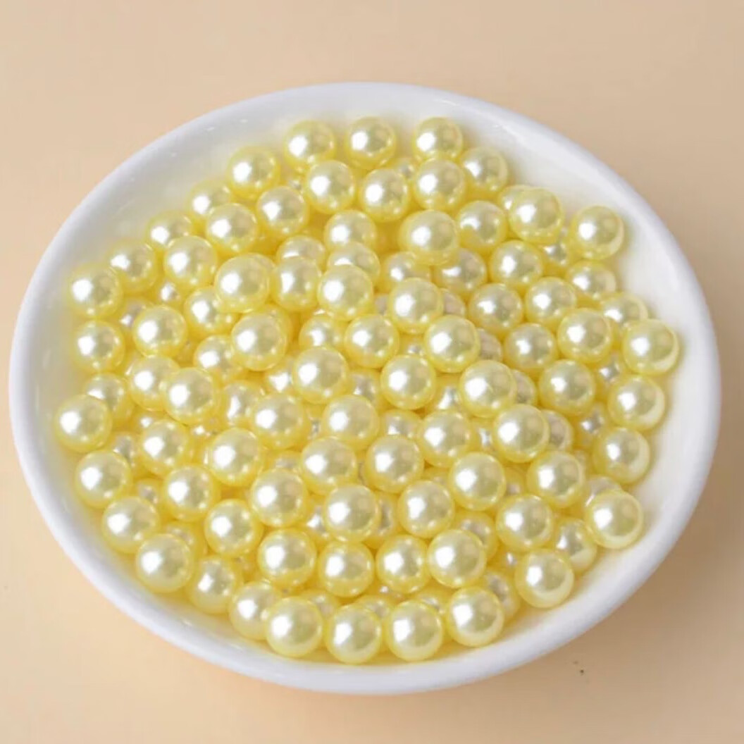 新品彩色ABS珍珠双色仿珍珠子diy衣服钉珍珠散珠婚庆手工圆珠装饰 咖啡色无孔abs珍珠10毫米一包1000颗