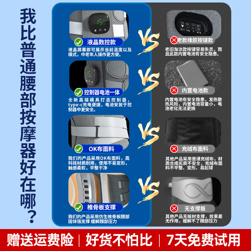 志高（CHIGO）腰部按摩仪器加热护腰带女保暖热敷暖宫大姨妈神器腰肌劳损腰间盘护腰带突出生日礼物实用送父母亲 90%顾客选择【充电顶配加厚礼盒款】艾草振动热敷 高档节日礼品送爸爸妈妈男女友老公老婆