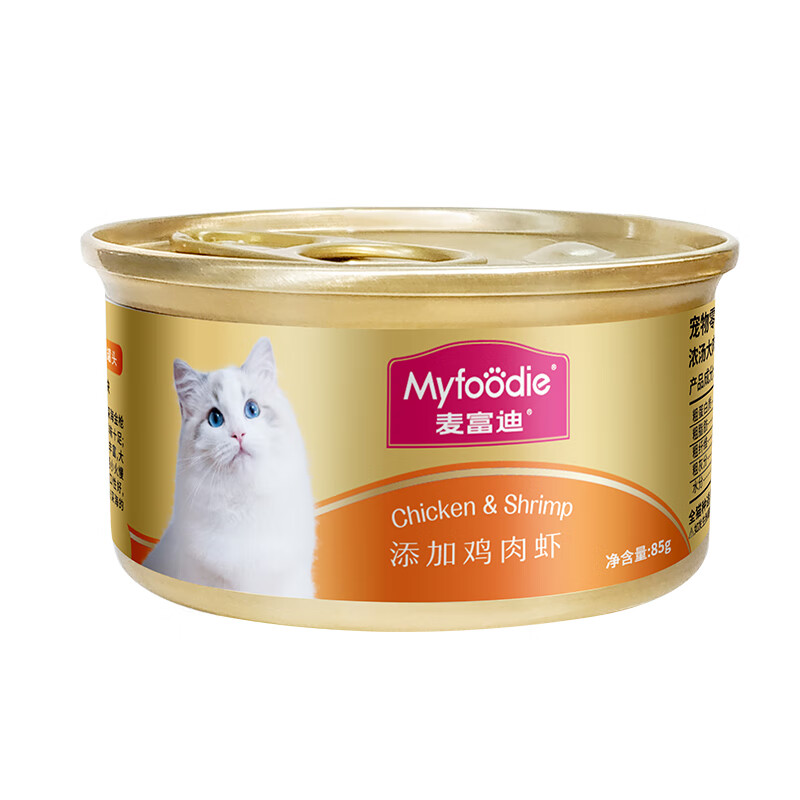 麦富迪 猫罐头 白肉罐头成幼猫通用猫咪零食湿粮 【新客试吃】鸡肉虾85g