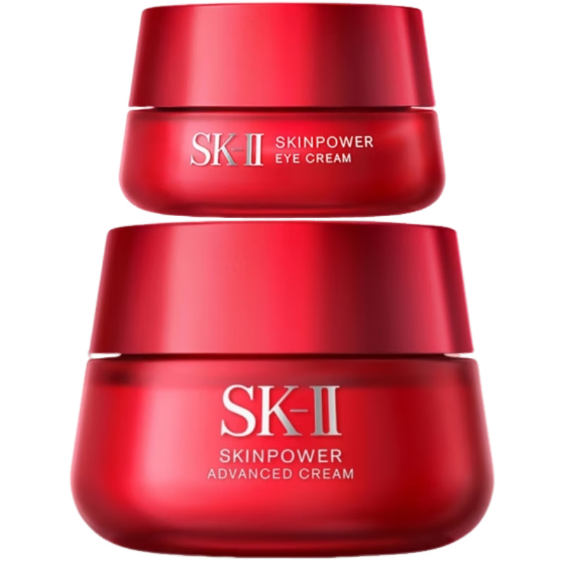 SK-II大紅瓶面霜80g抗老補水保濕護膚品套裝禮盒 三八節(jié)女神禮物送愛人 大紅瓶清爽面霜80g+眼霜15g
