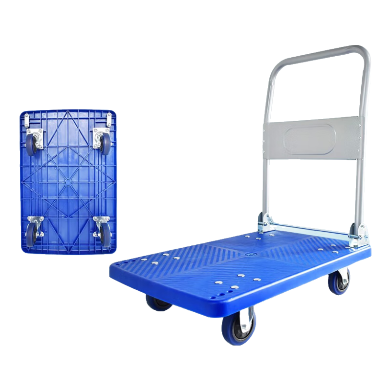 搬運寶（BYB）搬運寶手推拉車(chē)貨平板折疊便攜小家用小推手搬運加厚拖輕巧款60 款60*36配2寸pu輪150斤5輪