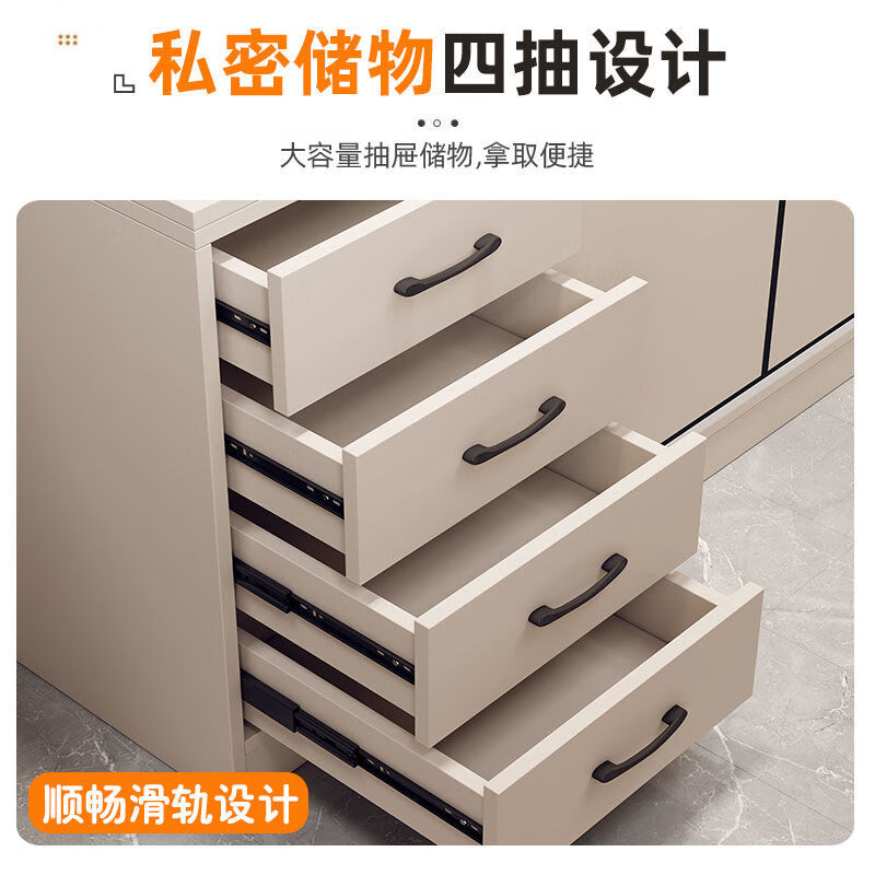 百裕达全实木衣柜家用卧室简约轻奢小户型出租房移门组合多层大衣橱 2米主柜+侧柜+顶柜 上楼包安装【实木】加厚16MM背板
