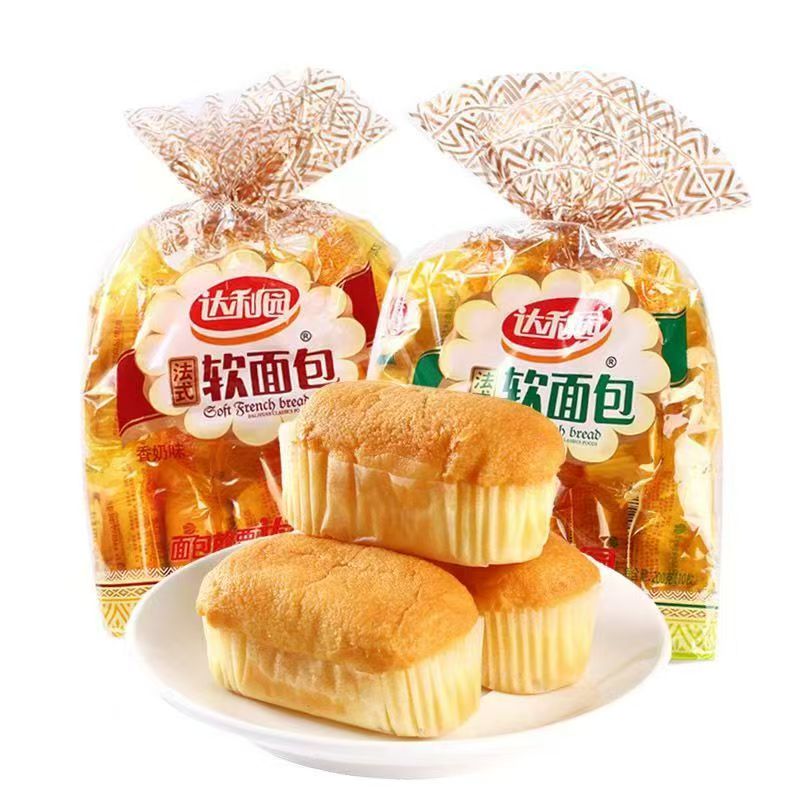 達(dá)利園法式軟面包200g香橙味香奶味早餐宿舍下午茶代餐休閑零食點(diǎn)心面包 【200g香橙味+200g香奶味】各1袋