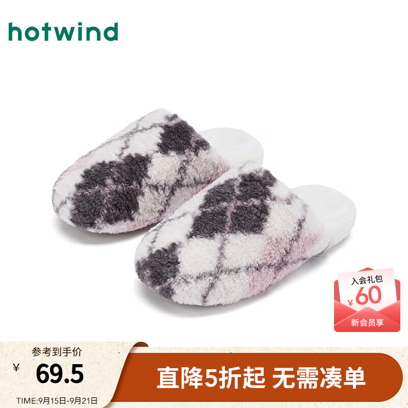 热风【商场同款】加绒毛毛鞋女2025年冬季新款保暖休闲家居拖包头拖鞋 24花色 36-37 36-37