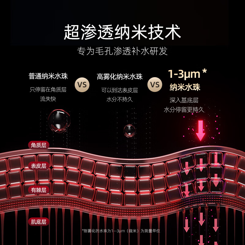 玛可蓓莉纳米喷雾仪补水脸部面部加湿器超渗透纳米深层补水大喷雾便携式冷喷送女生生日礼物 象牙白