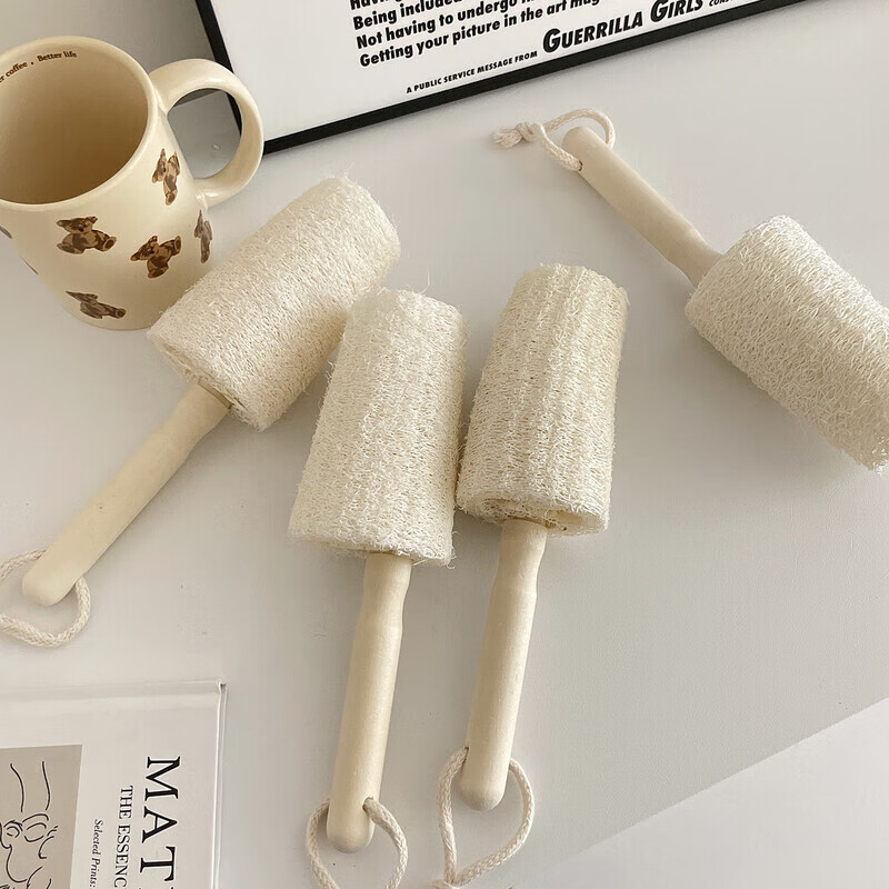 简漾家用厨房洗碗刷丝瓜络不沾油刷锅洗碗百洁布丝瓜刷洗杯子清洁刷 丝瓜杯刷