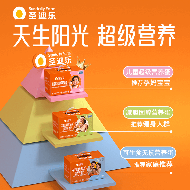 圣迪樂村（SUN DAILY FARM）旗艦富硒鮮雞蛋無抗生素有機硒喂養(yǎng)新鮮雞蛋30枚年貨禮盒 30枚