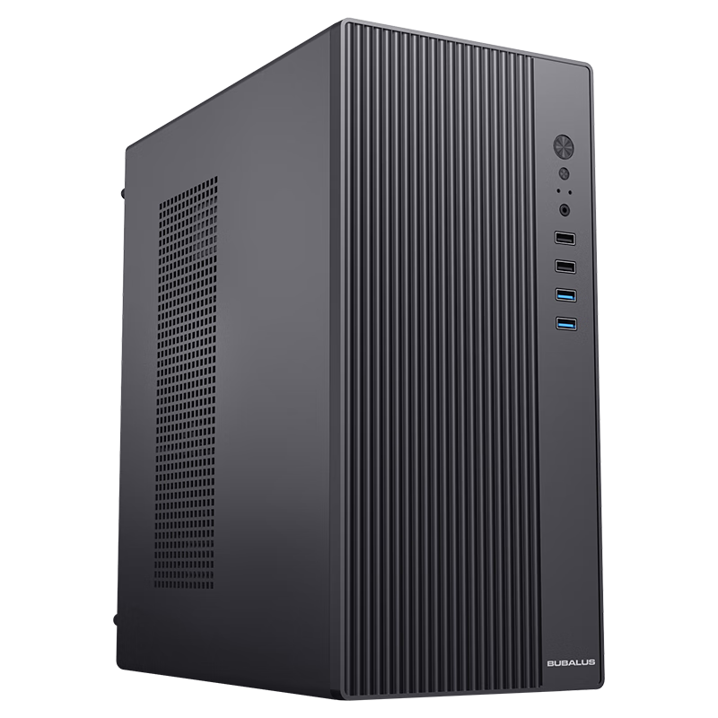 大水牛（BUBALUS）靈拓SG 臺式主機電腦機箱(半烤SGCC材質(zhì)/0.8mm厚鍍鋅鋼板/支持M-ATX主板/USB3.0/獨立鎖主板底板)