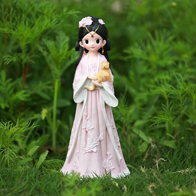 VTR网红古风娃娃汉服少女玩偶生日礼物送女生闺蜜桌面摆件房间装饰品 古风汉服女孩中号(萌 宠)