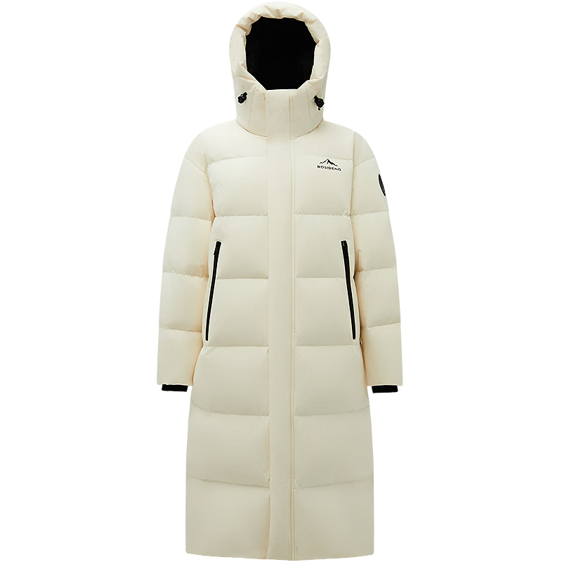 波司登（BOSIDENG）25新款羽绒服男女情侣同款长款连帽90绒运动时尚外套B250246320 黑色8056【店长推荐】 XL 175/96A 体重约130-140斤