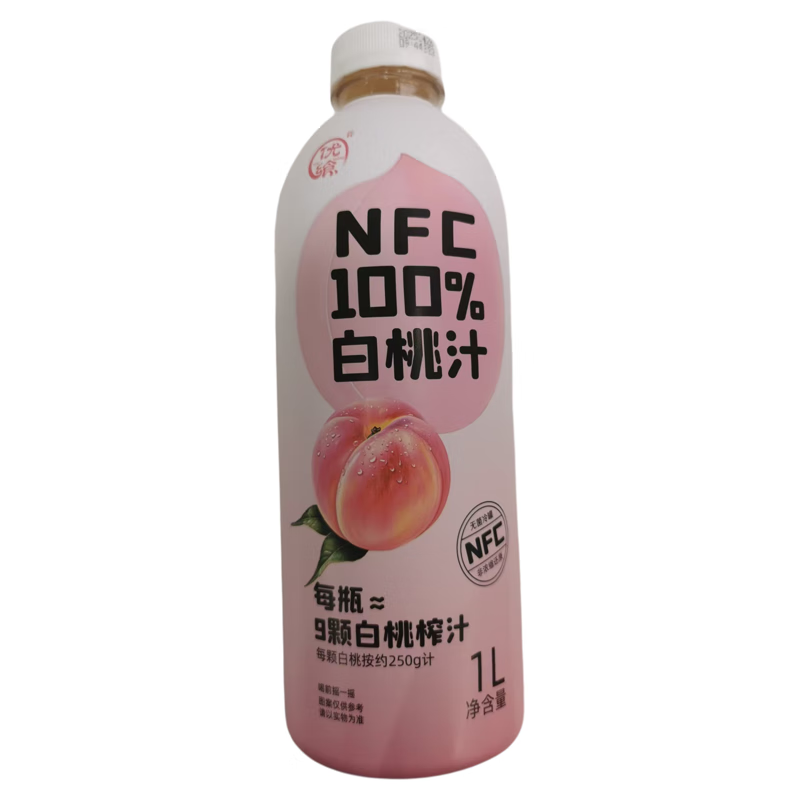 优飨NFC白桃汁果汁鲜榨果汁白桃汁1L 原味