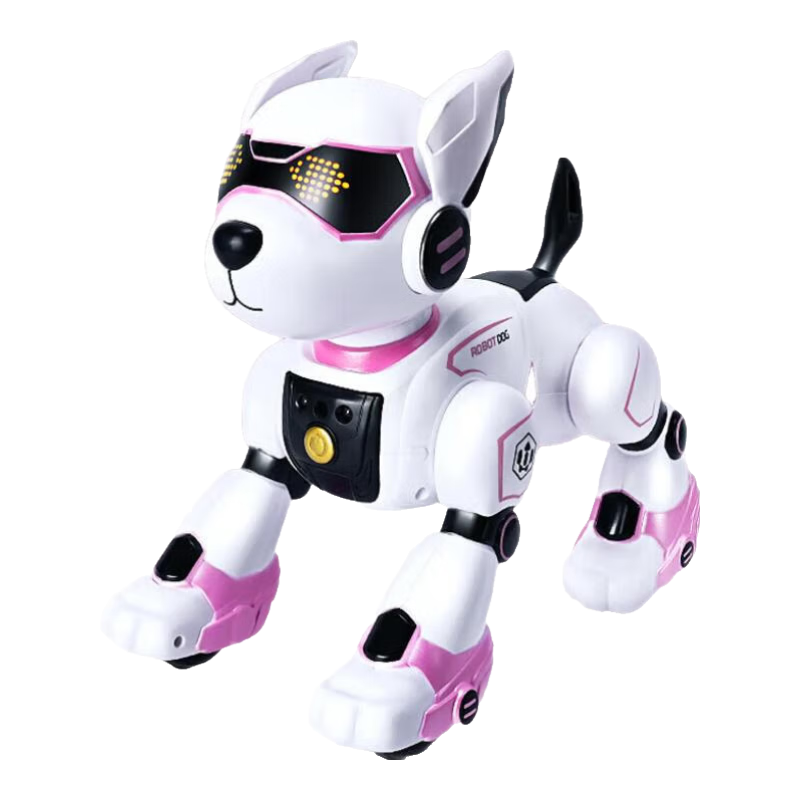 JJRC早教智能聲控機(jī)器狗兒童玩具男孩3-6歲女孩2-4-8歲生日禮物機(jī)器人 少女粉N3【遙控+手控+聲控模式】 智能跟隨編程觸摸感應(yīng)學(xué)習(xí)陪伴