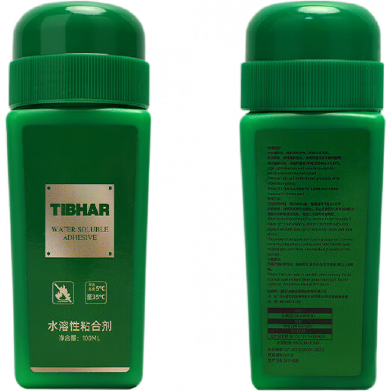 挺拔乒乓球無機膠水膠皮膠水乒乓球拍膠乒乓拍膠水 TIBHAR挺拔-水溶性無機膠水-100M 100ml