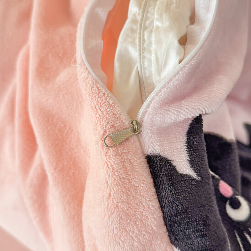 软贝小清新牛奶绒床上四件套保暖毛绒床单被套学生宿舍秋冬款三件套 炫酷黑猫 床单款 2.0m 被套200*230cm 四件套