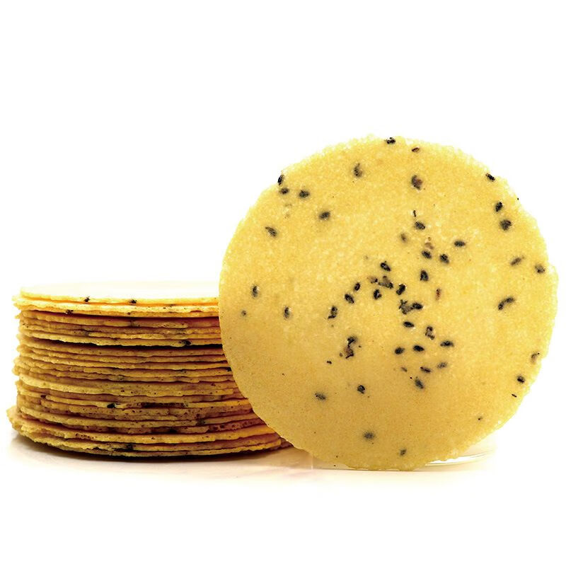 瑩香軒（YINGXIANGXUAN）鐵棍山玉米黑芝麻餅粗糧五谷雜糧山煎餅薄餅片特產(chǎn)零食 山玉米餅12包84片(原味不加糖)
