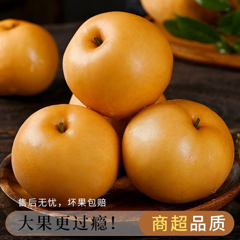 东鲜丰山东秋月梨冰糖梨脆甜当季新鲜梨子水果 净重4.5斤普箱【单果300g+】