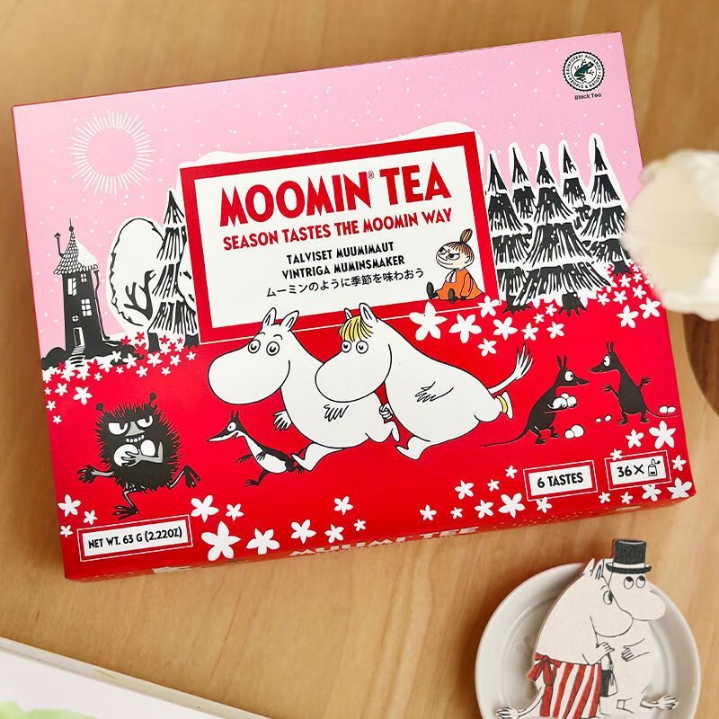 NORDQVIST芬兰暖达芬姆明红茶情人礼盒装送礼水果锡兰红茶袋泡茶 姆明红茶礼盒装 63g