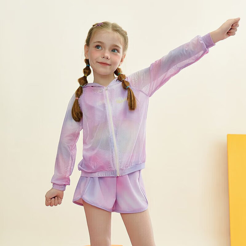 三奇兒童泳衣女童2025新款夏季女孩中大童學(xué)生分體游泳衣 圖片色 120