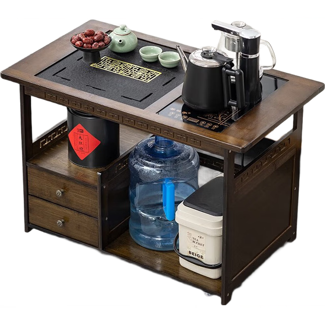 思薇夢(mèng)移動(dòng)茶車茶臺(tái)家用小茶桌邊柜實(shí)木泡茶幾煮燒水壺一體茶具茶盤套裝 單個(gè)/80長(zhǎng)53高+無(wú)蓋板