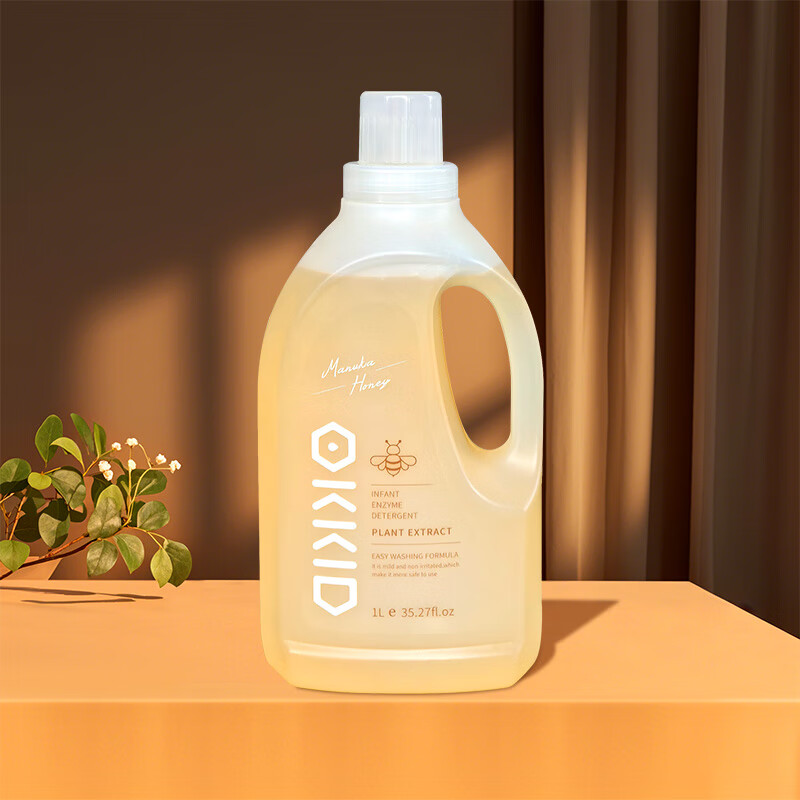 澳可奇OKKID婴儿酵素洗衣液儿童宝宝新生儿洗衣液内衣裤去污抑菌清洁剂 【澳洲原装进口/活性物浓度≈20%】婴儿酵素洗衣液1L