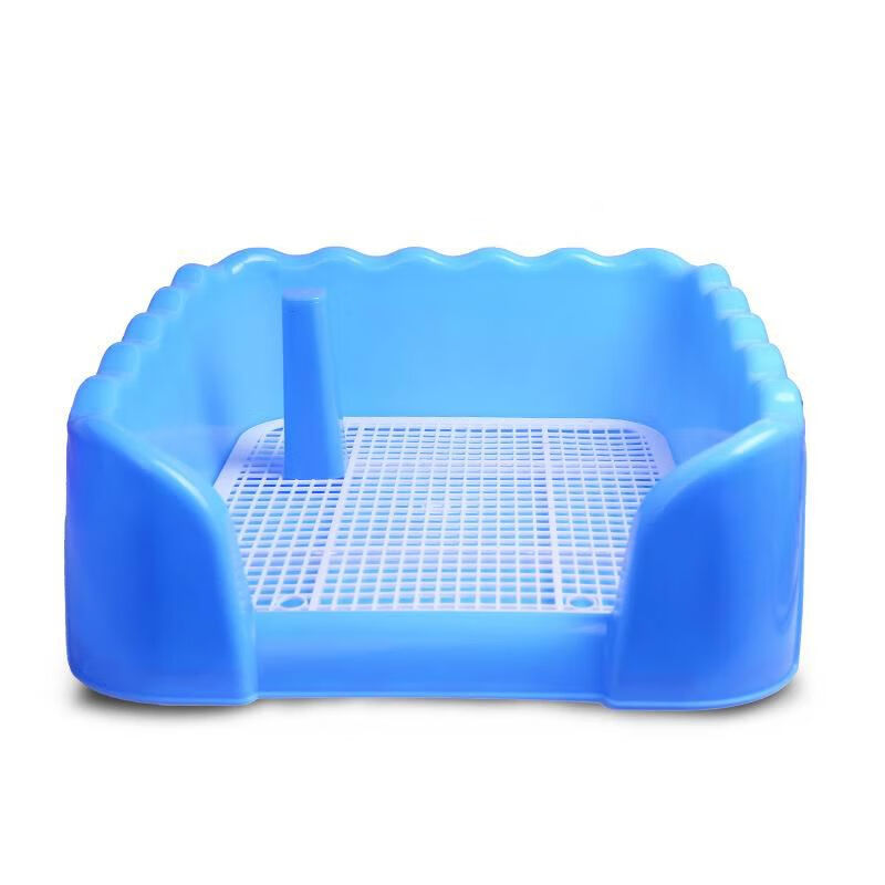 頑皮狗（VIP DOG）頑皮狗寵物廁所狗廁所泰迪寵物用品大號圍欄狗狗尿盆狗便盆小型犬 藍大號48*39*13