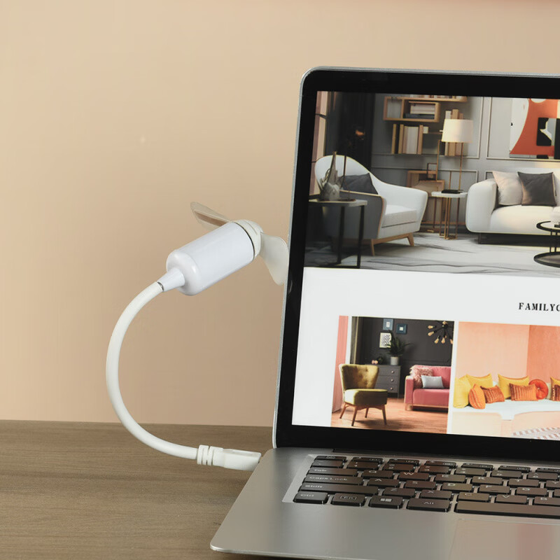 铭汇通全息风扇USB直插仿时间闪字LED七彩电风扇仿时钟家用办公室桌面迷你电脑小风扇定制创意礼品扇 裸眼3d全息风扇 3.5*3.5*33cm