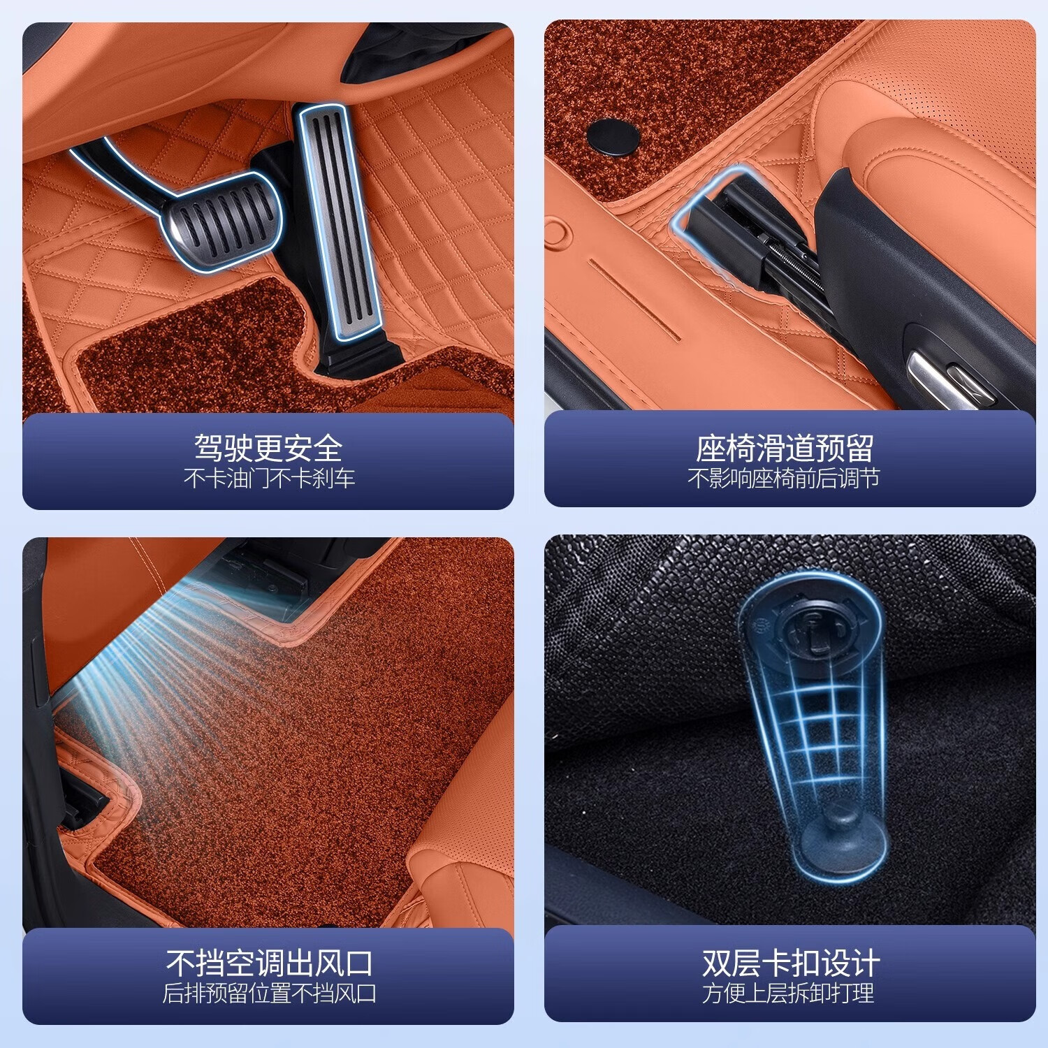 翼舞25款乐道L90脚垫全包围蔚来乐道l60专用汽车用品改装内饰配件适用 【留言颜色】后备箱主垫 25款乐道L90