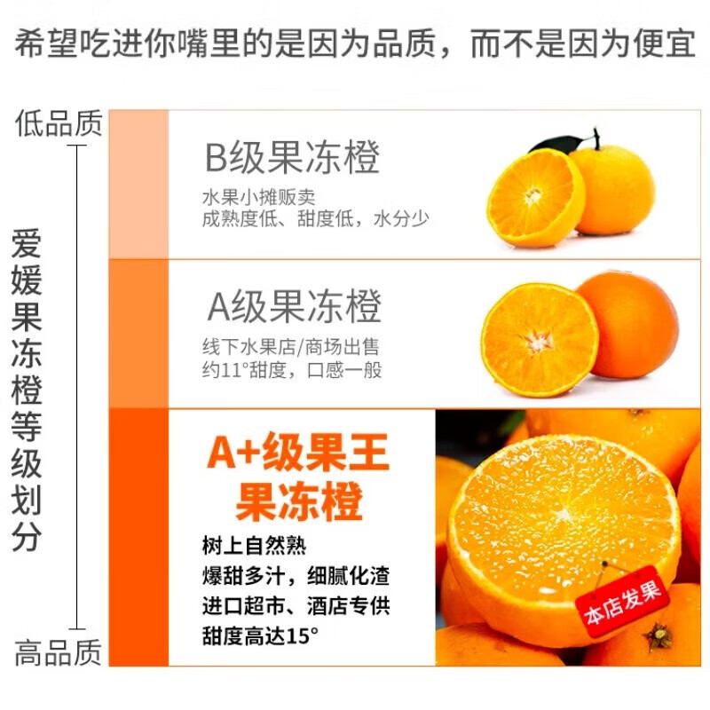 酷果汇四川爱媛果冻橙当季现摘新鲜柑橘水果整箱孕妇手剥橙子5/8斤装 5斤推荐装净重4.5斤 果经65MM+