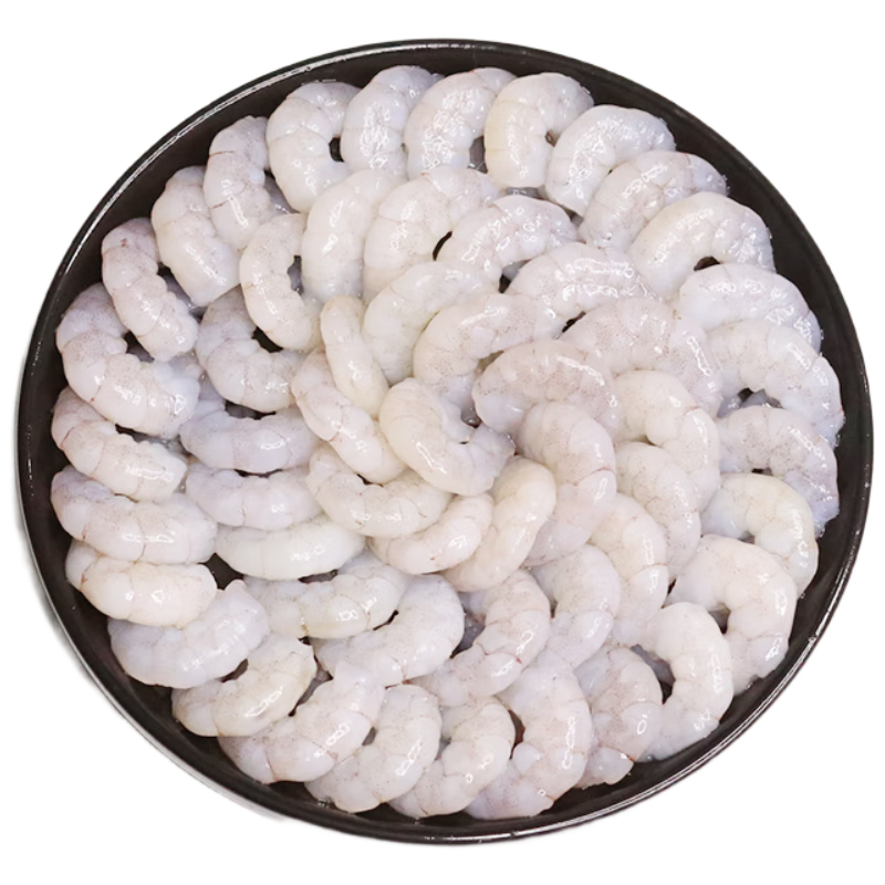 京鲜港 白虾仁去冰净重2斤 156-198只去虾线海鲜家庭聚餐