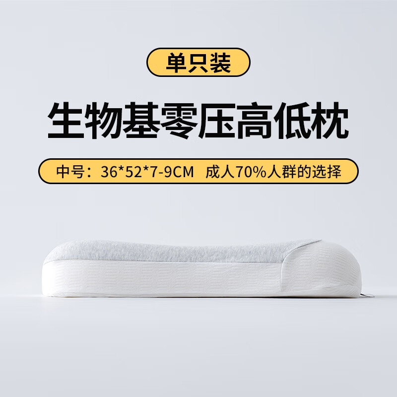 樵纪A类生物基记忆枕头护颈枕睡眠颈椎病深度睡眠专用零压家用枕芯 白色【适合青少年或成人】 A类 单只 枕套可拆洗
