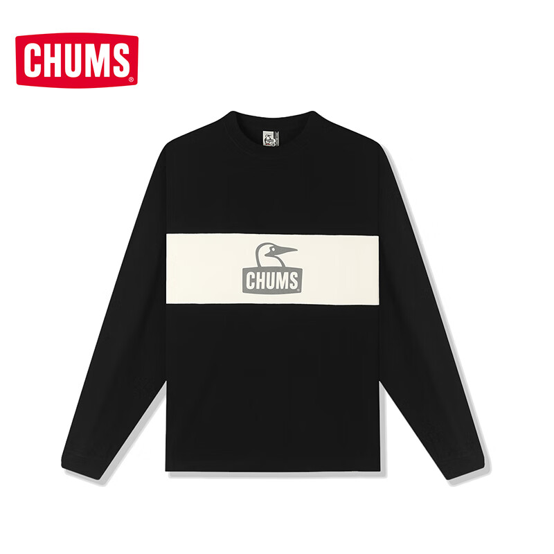 CHUMS洽洽鸟卫衣户外运动休闲棉质长袖T恤男女款宽松圆领秋冬CH01-2652 CH01-2652-G096 XL (180)